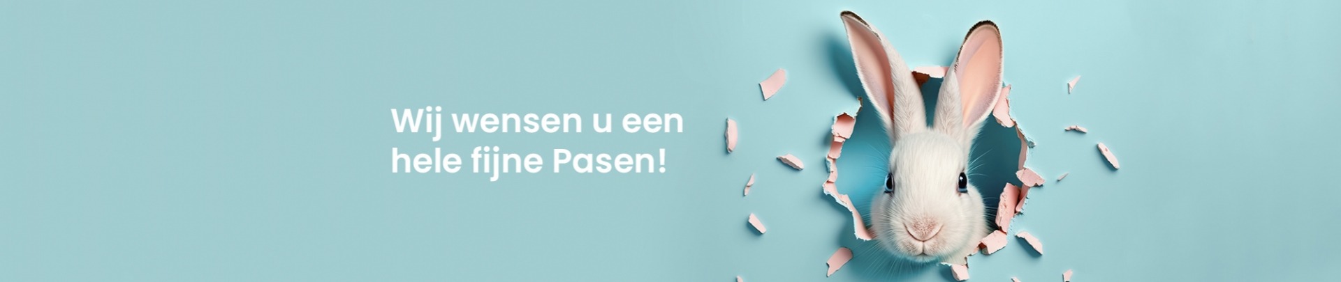 paashaas die uit de achtergrond komt